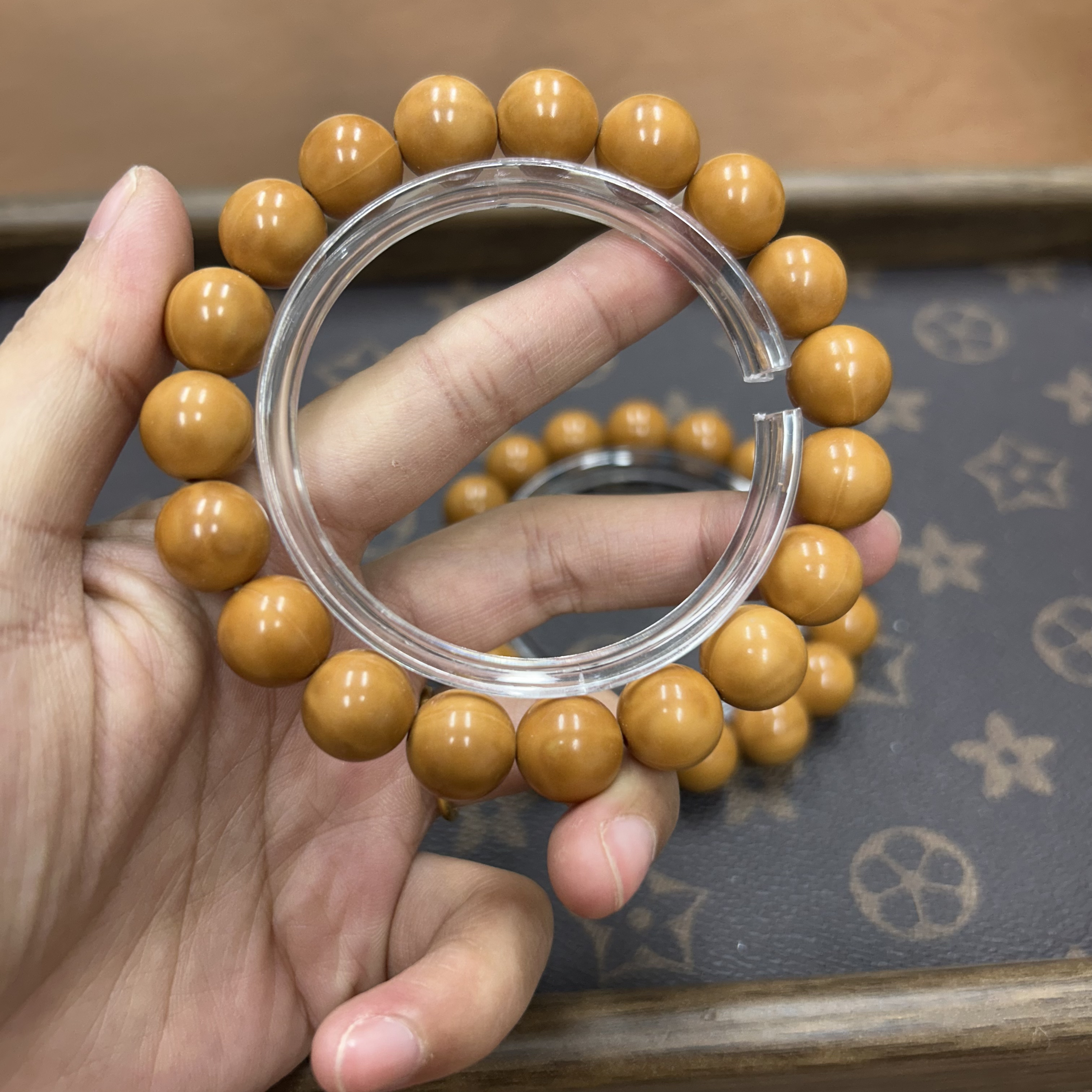 A665 光珠猴头 卡1.2-1.3圆珠单圈手串（多样性发其一）