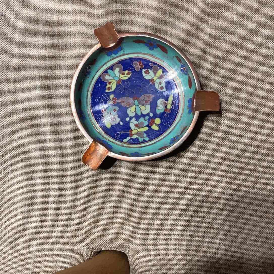 四*天任和堂纯紫铜烟灰缸