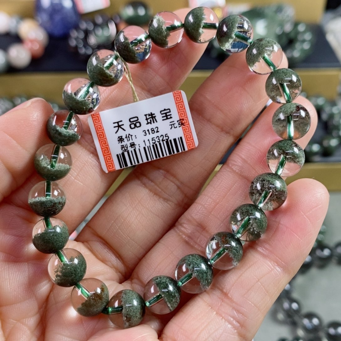 水晶手链未镶嵌绿幽灵手链115325