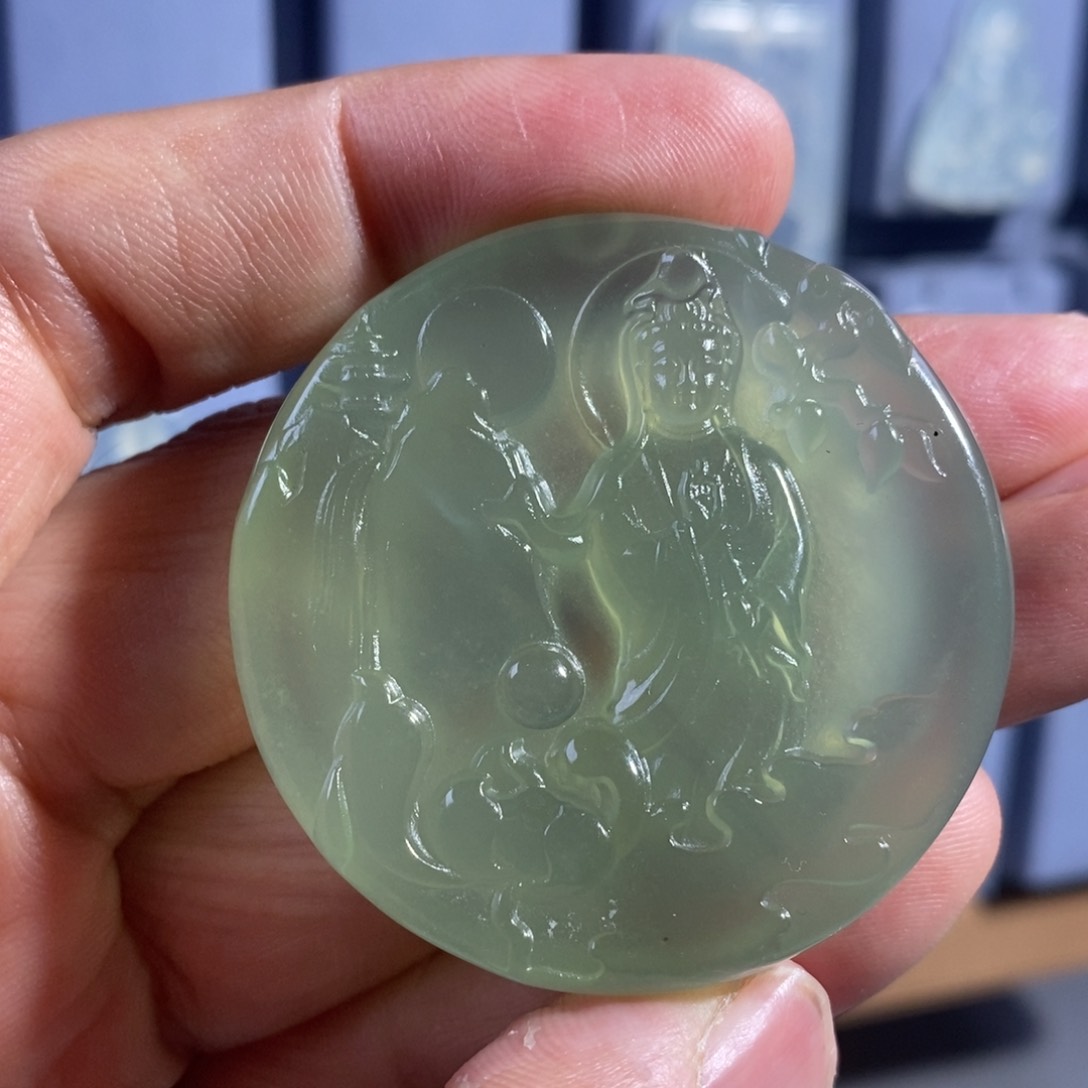 未镶嵌岫玉吊坠吊坠