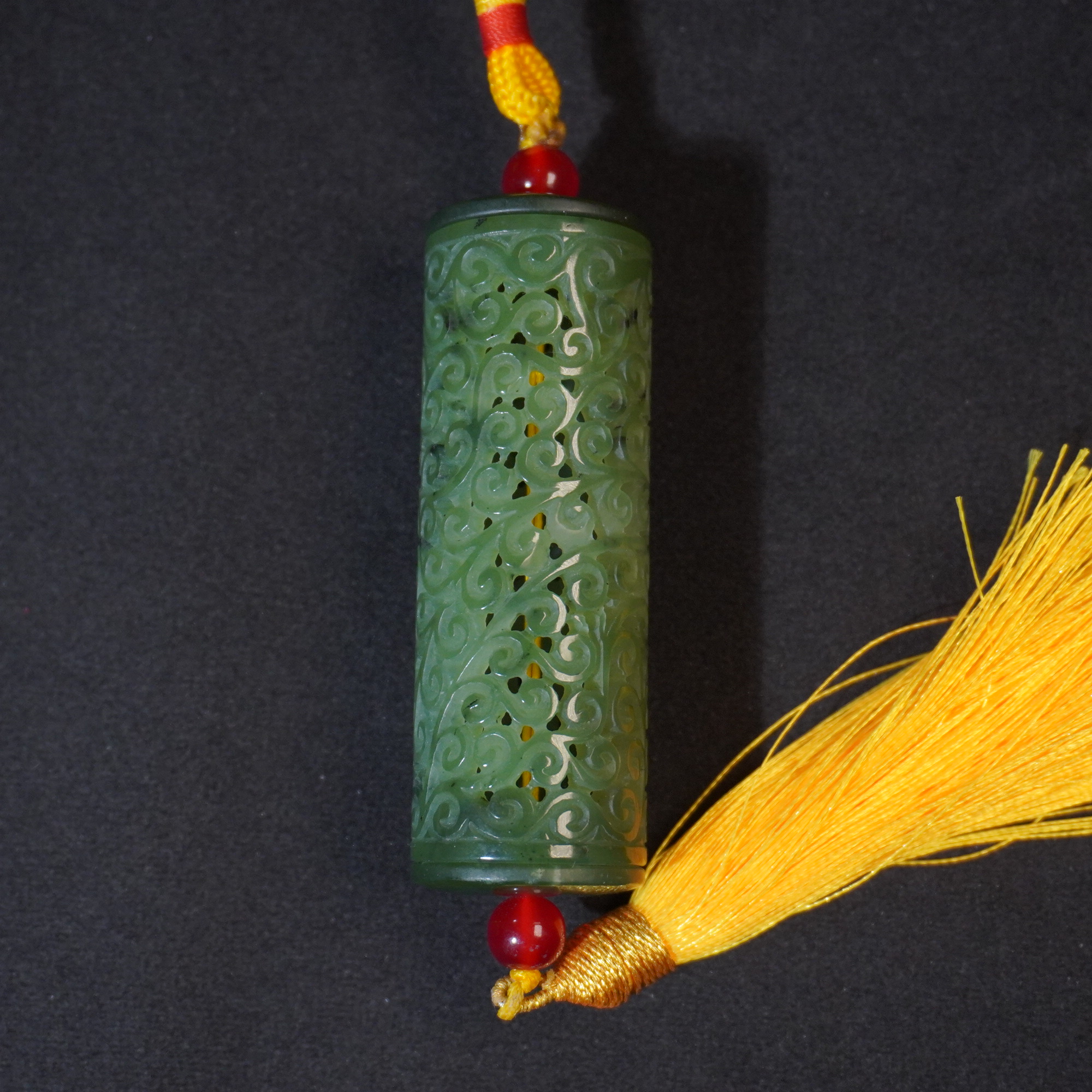 SYK3 清 和田玉镂空挂饰