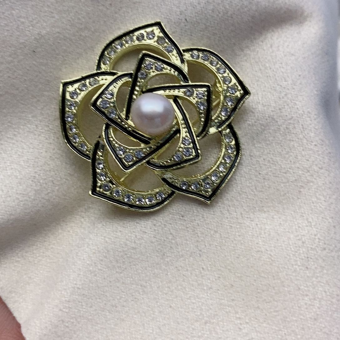 【闪购商品】拼合珍珠（马贝珠）胸针未镶嵌5