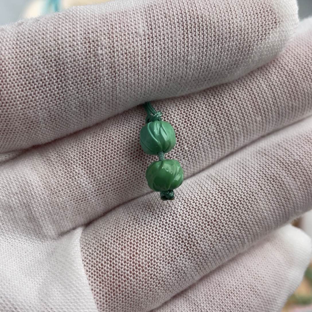 绿松石手链未镶嵌扭扭珠卡6.