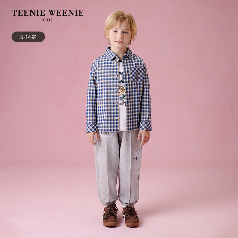 TeenieWeenie Kids小熊童装25年新款秋季男童休闲时尚工装风卫裤