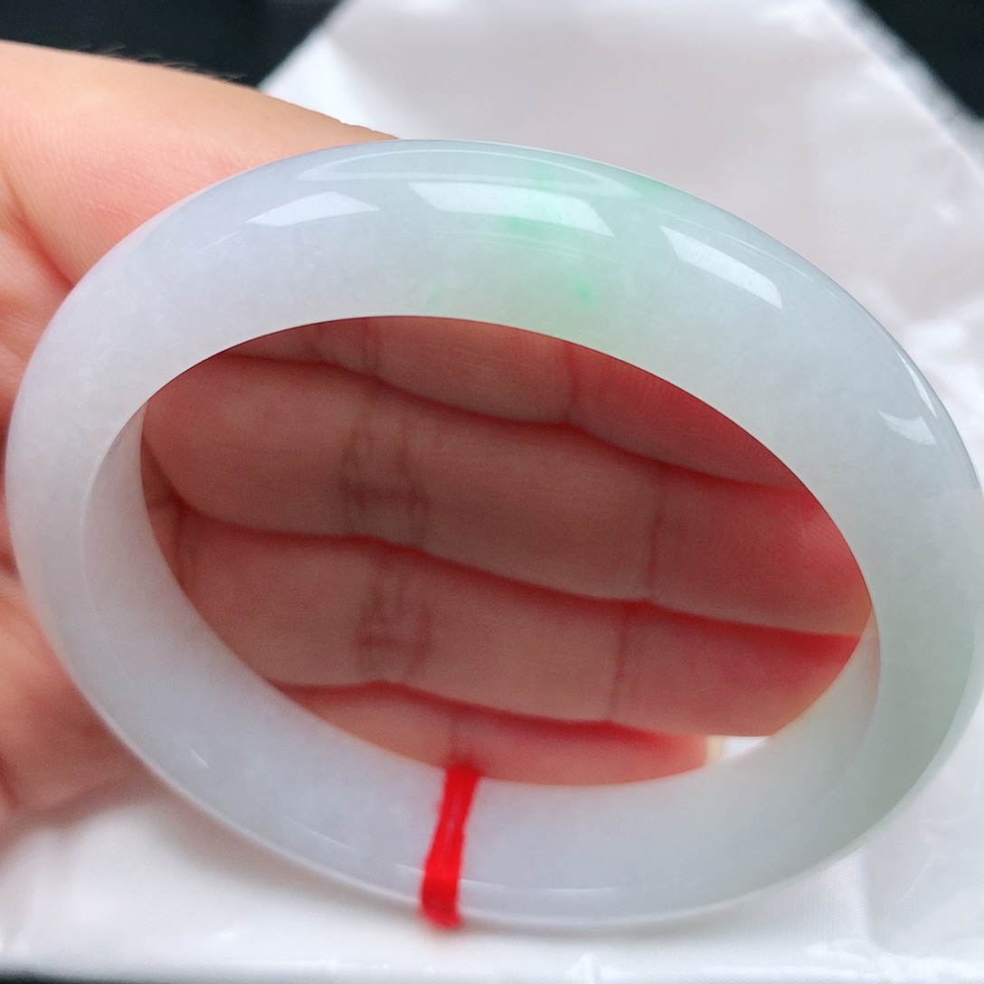 未镶嵌手镯翡翠2白底青
