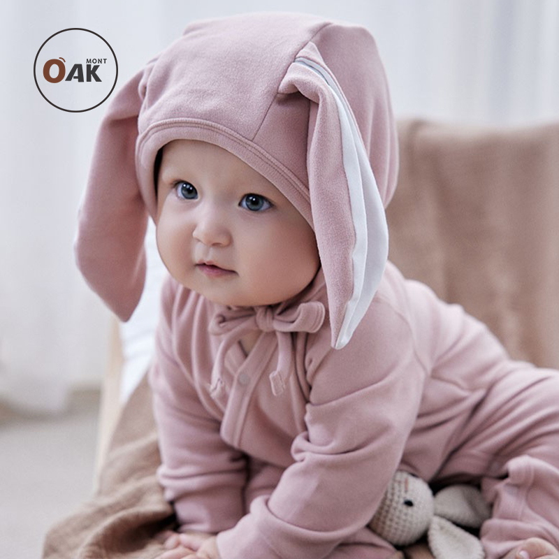 oakmont德绒婴幼儿连体衣新生儿保暖衣秋冬过年衣服小月龄包屁衣