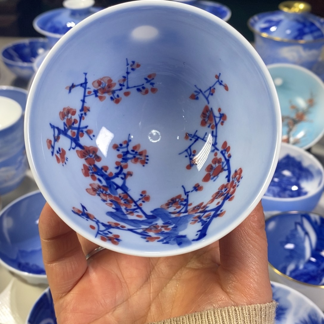 青花梅花主人杯杯