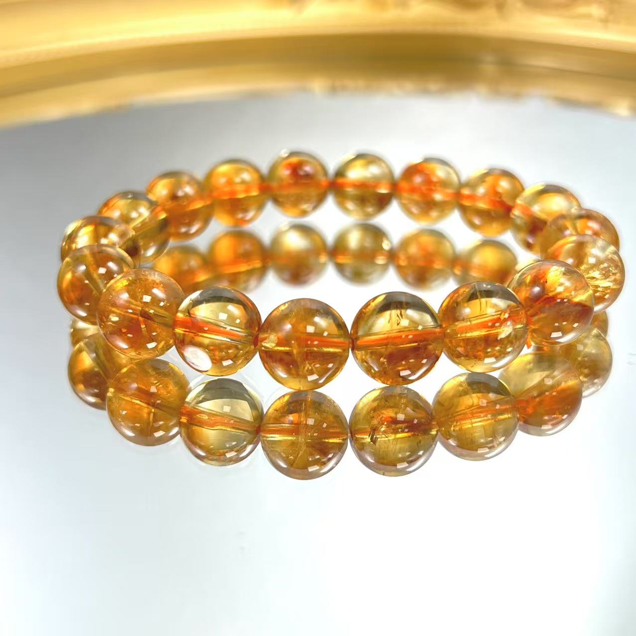 MY01M6 黄塔晶单圈手串【尺寸约11mm+】多样性发一