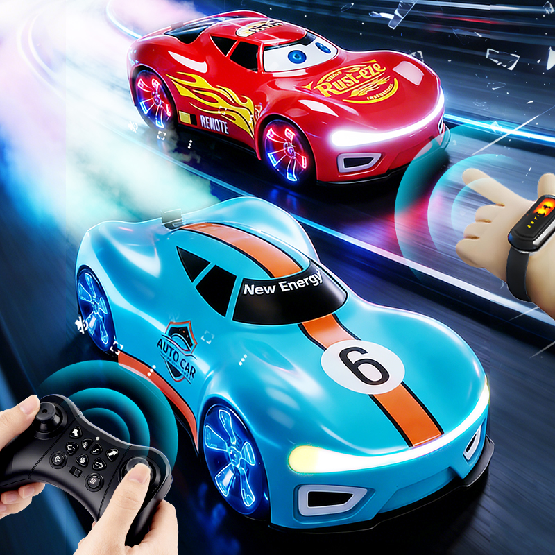 遥控车手势感应新能源跑车喷雾遥控汽车玩具儿童生日礼物男孩超跑