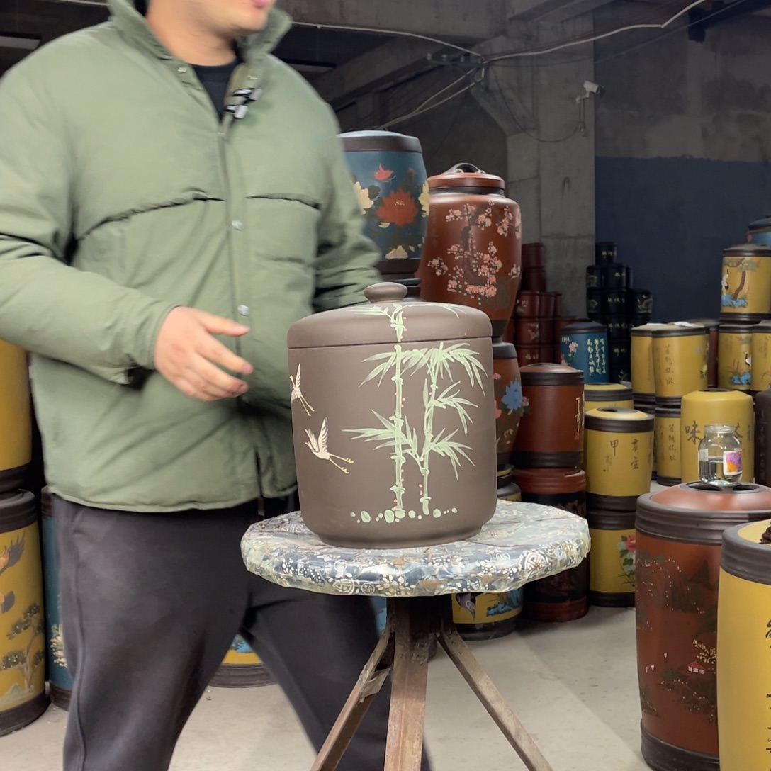 宜兴原矿紫砂茶叶罐