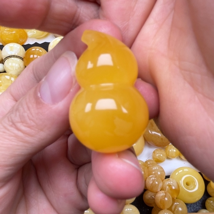 裸石蜜蜡未镶嵌蜜蜡葫芦吊坠