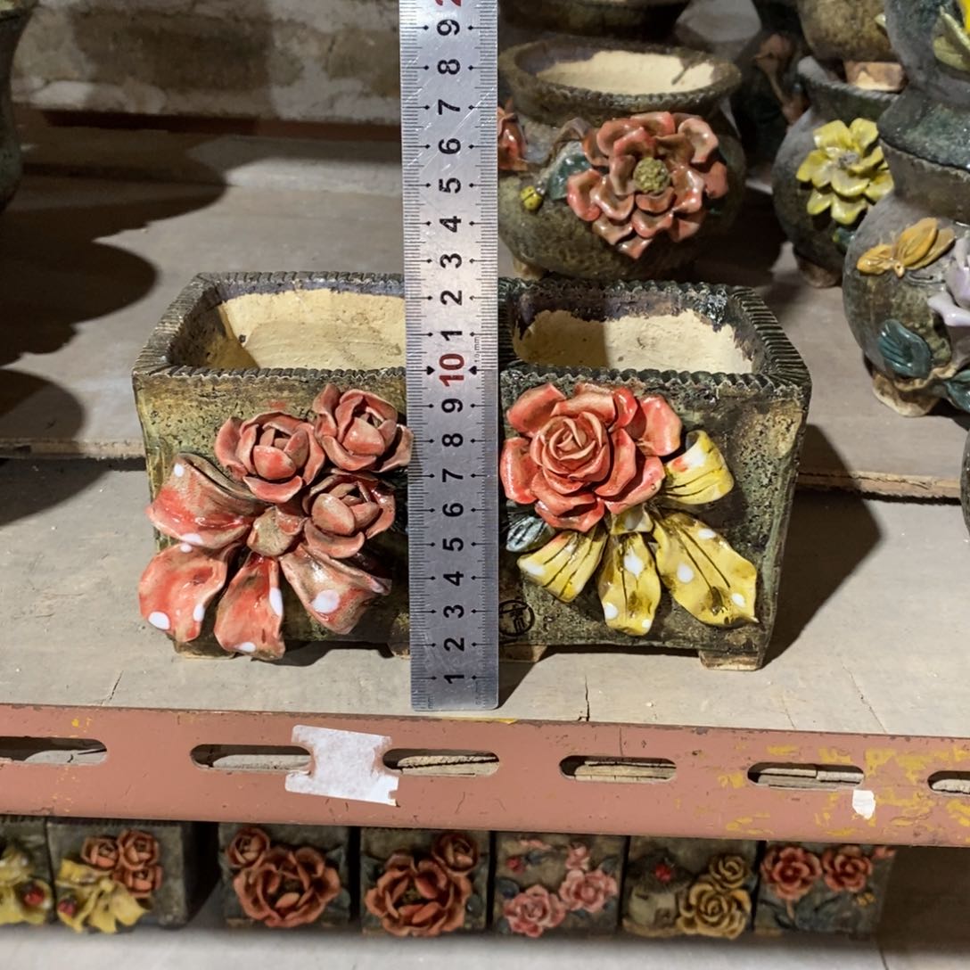 红陶青藤花器多肉花盆