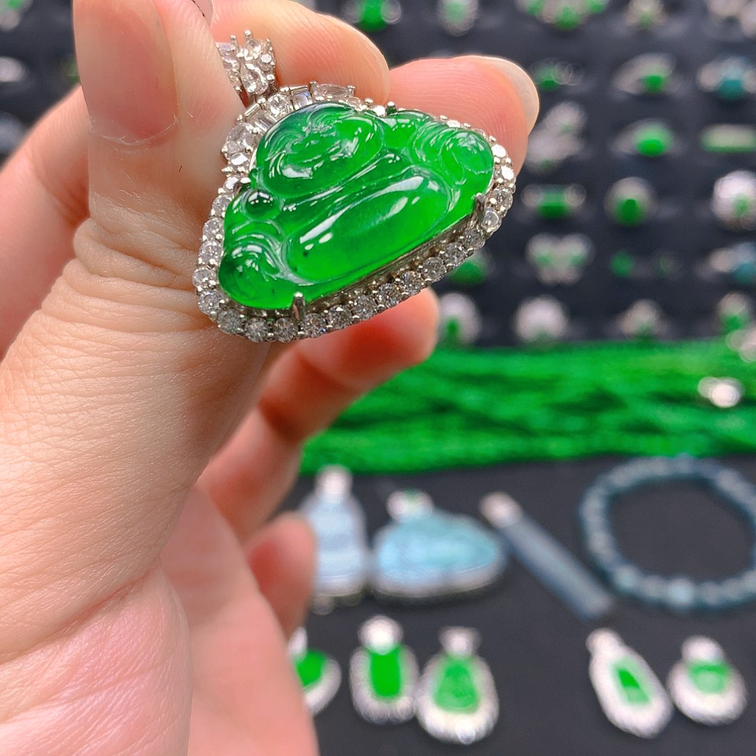 翡翠未镶嵌吊坠(不含链)