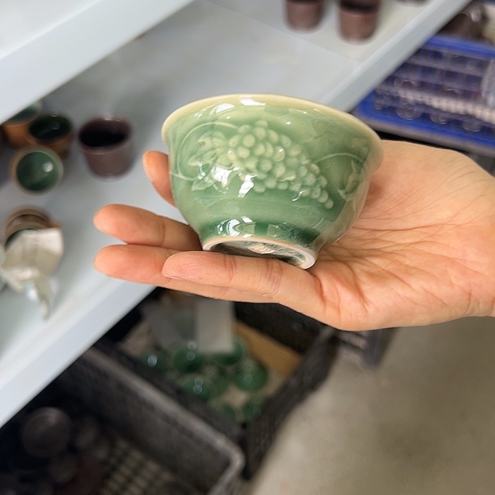 龙泉云间青瓷小米茶器