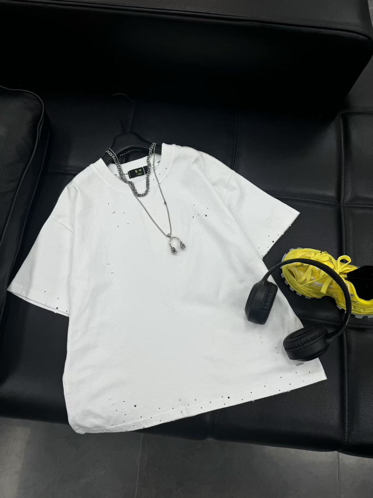 吾 2025【Y】6月15日 儿童男童女童时尚白色简约短袖T恤5379-