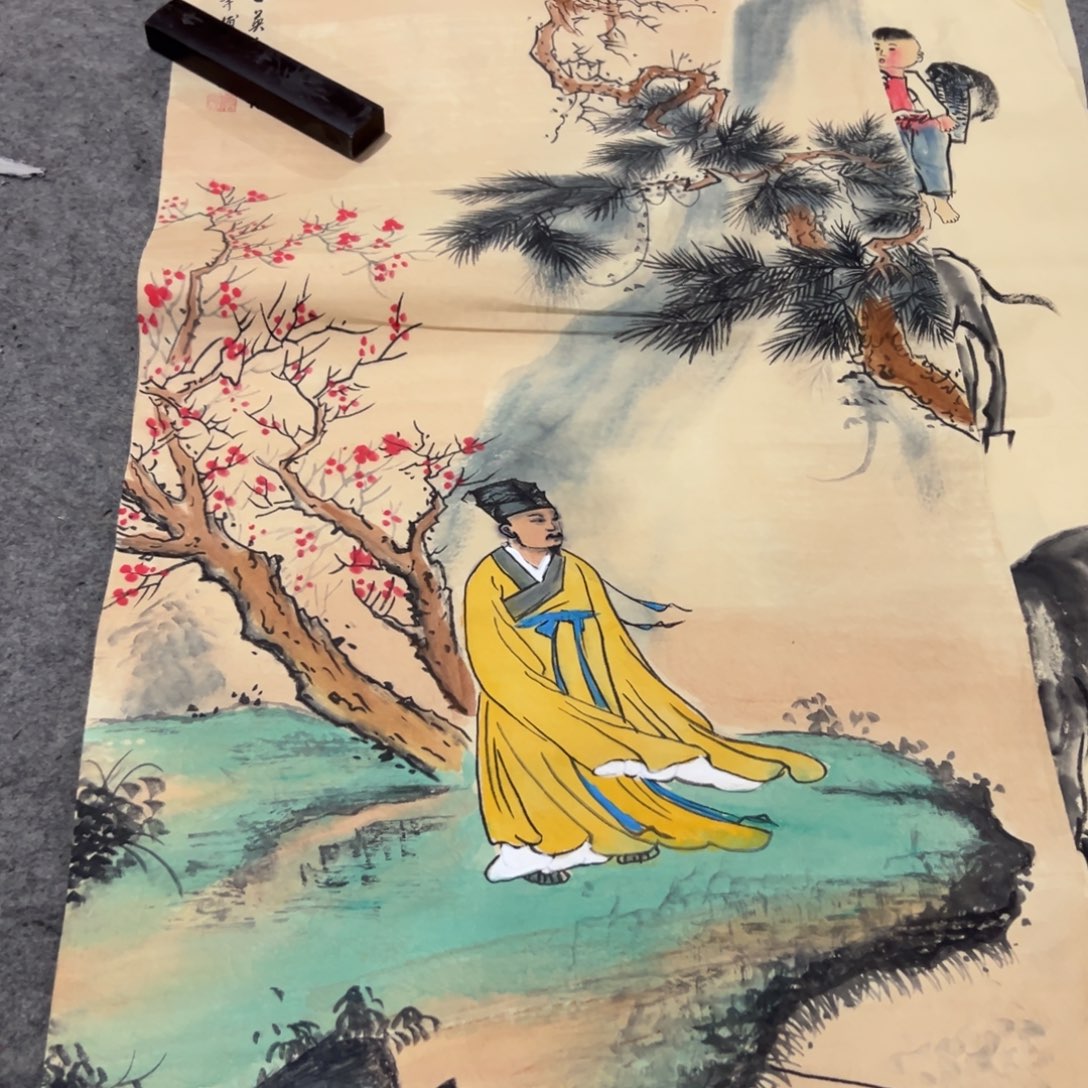 国画国画作品画心一张