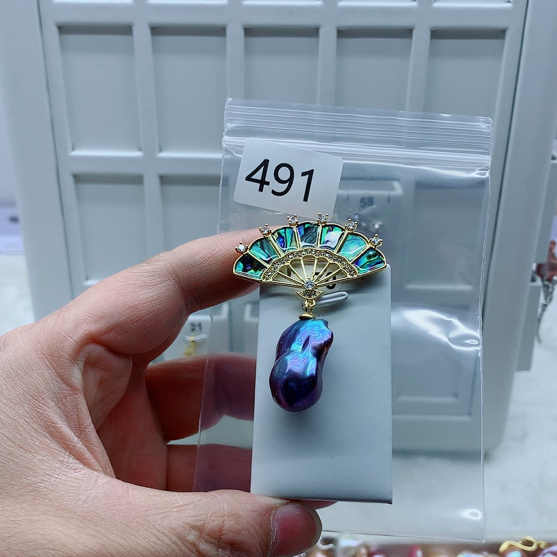 合金淡水珍珠吊坠(不含链)