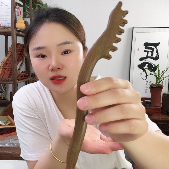 绿檀木22厘米耙子瑕疵