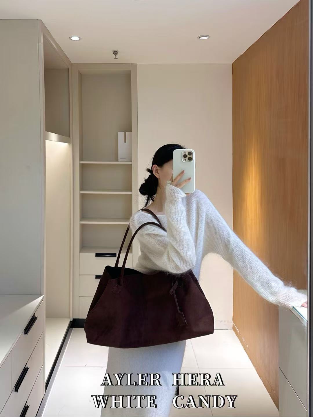 米古古 HERA#68005#福 斜肩宽松气质慵懒御姐风上衣