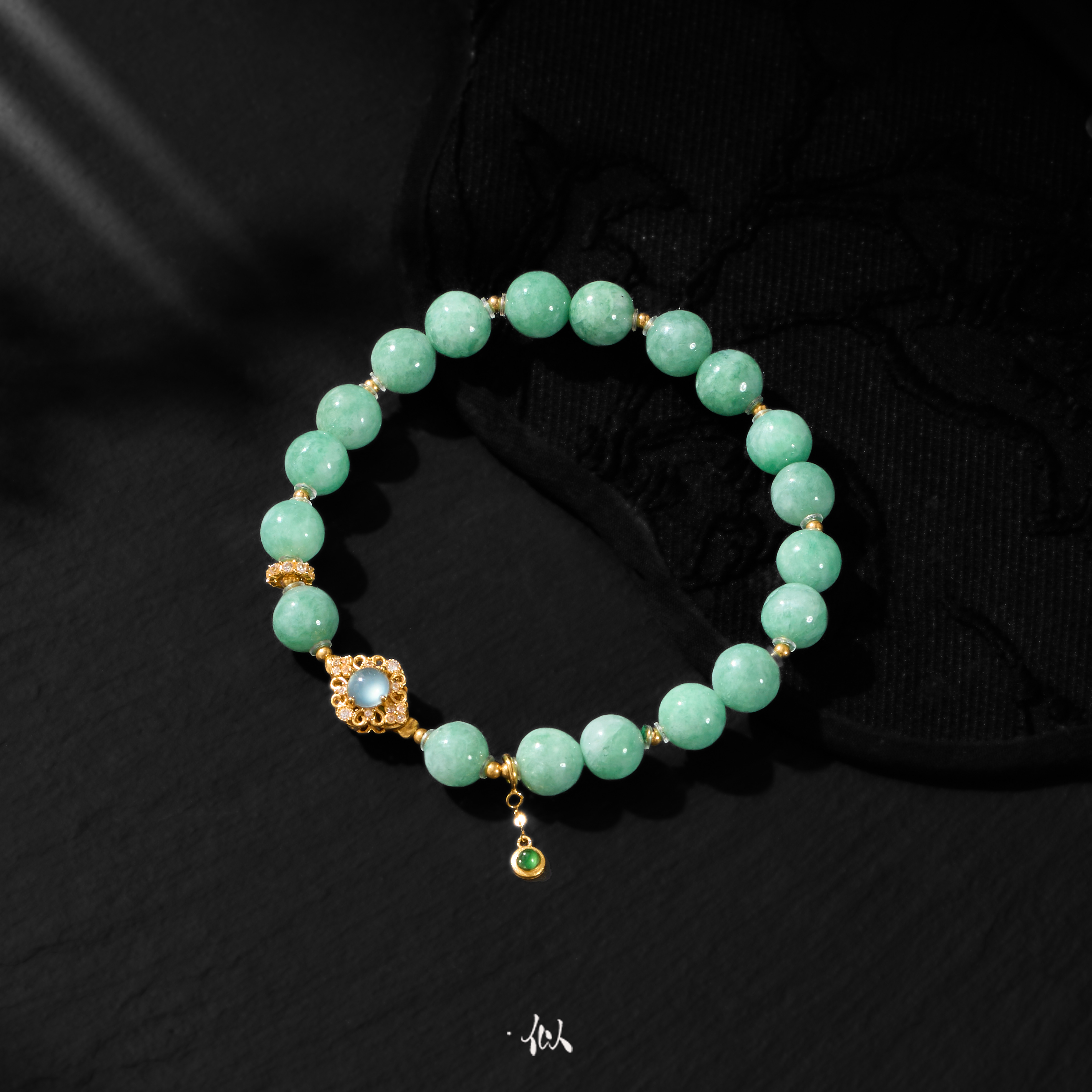  【青枢】·似梓珠宝· 18K翡翠手串  多样性发一  XYGD9991064-A