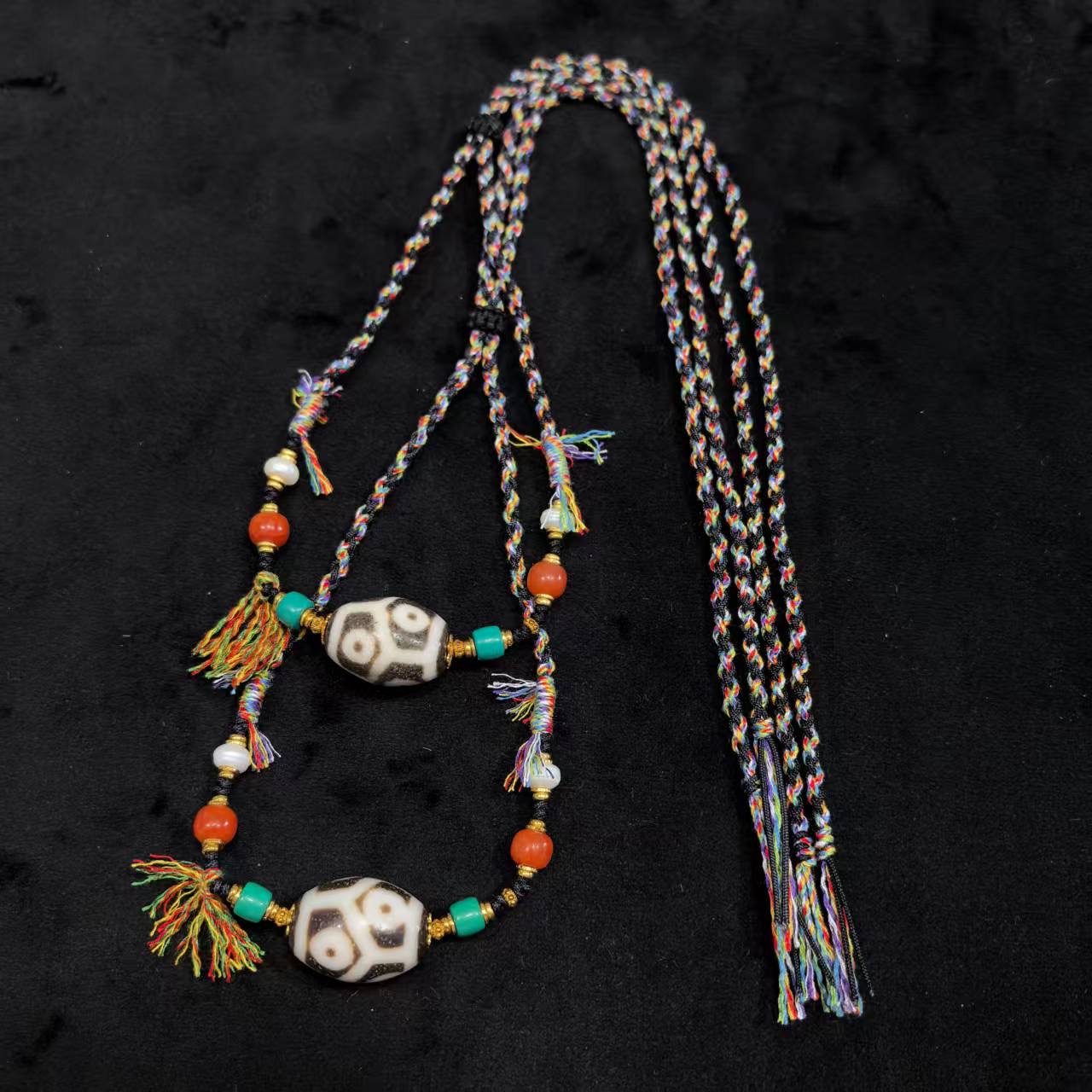 【曹美丽精选】H45735玛瑙diy脖挂（六眼）-多样性发其一17*23mm