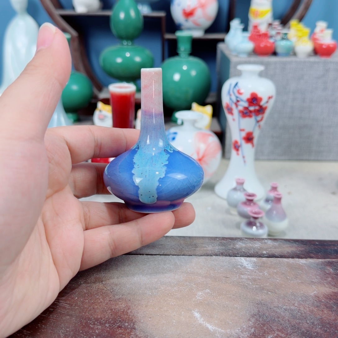陶瓷手工小花器摆件