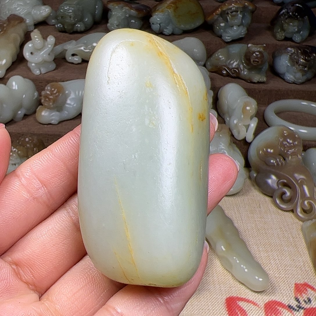 和田玉挂件未镶嵌平*心