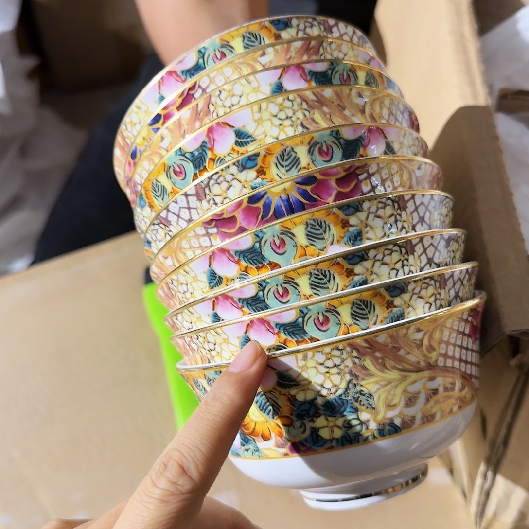 霞***包瓷片骨瓷陶瓷餐具家用工厂清仓