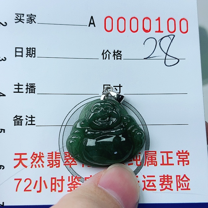 翡翠颈饰银S925镶嵌翡翠