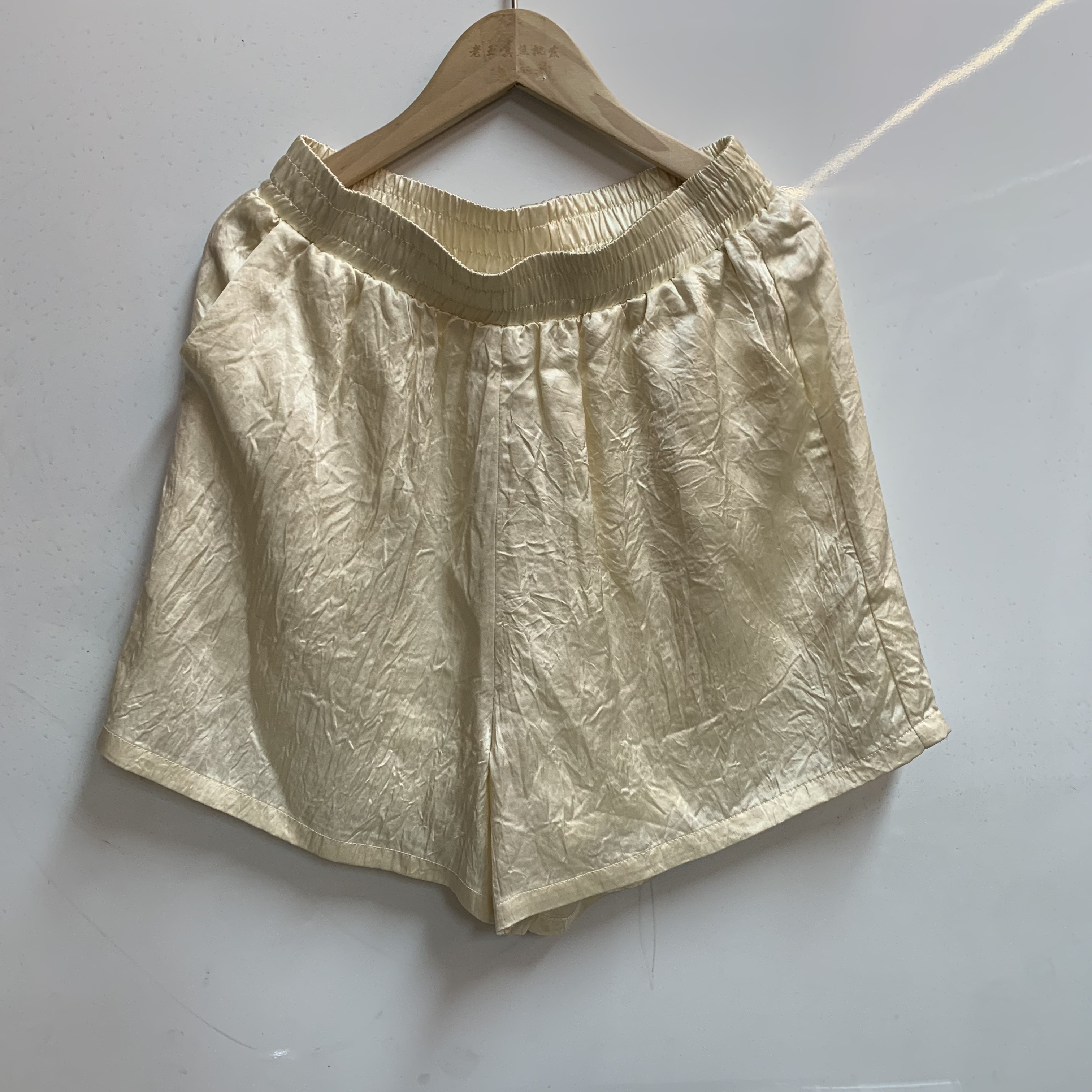 100醋酸口袋轻奢搭醋酸短裤E454