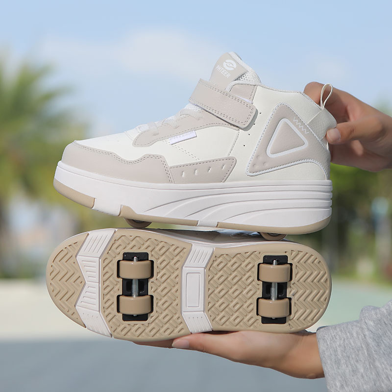 儿童四轮暴走鞋男女童两用轮滑鞋双排旱冰溜冰鞋成人滑轮可拆卸