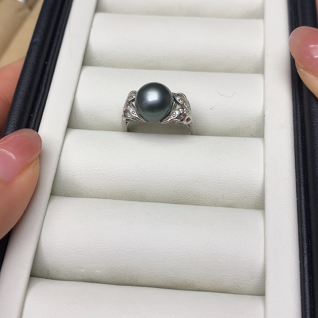 海水珍珠戒指银S925镶嵌