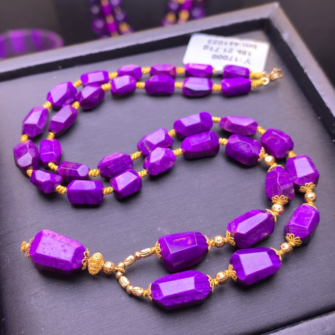 苏纪石（舒俱来）18K金镶嵌项链