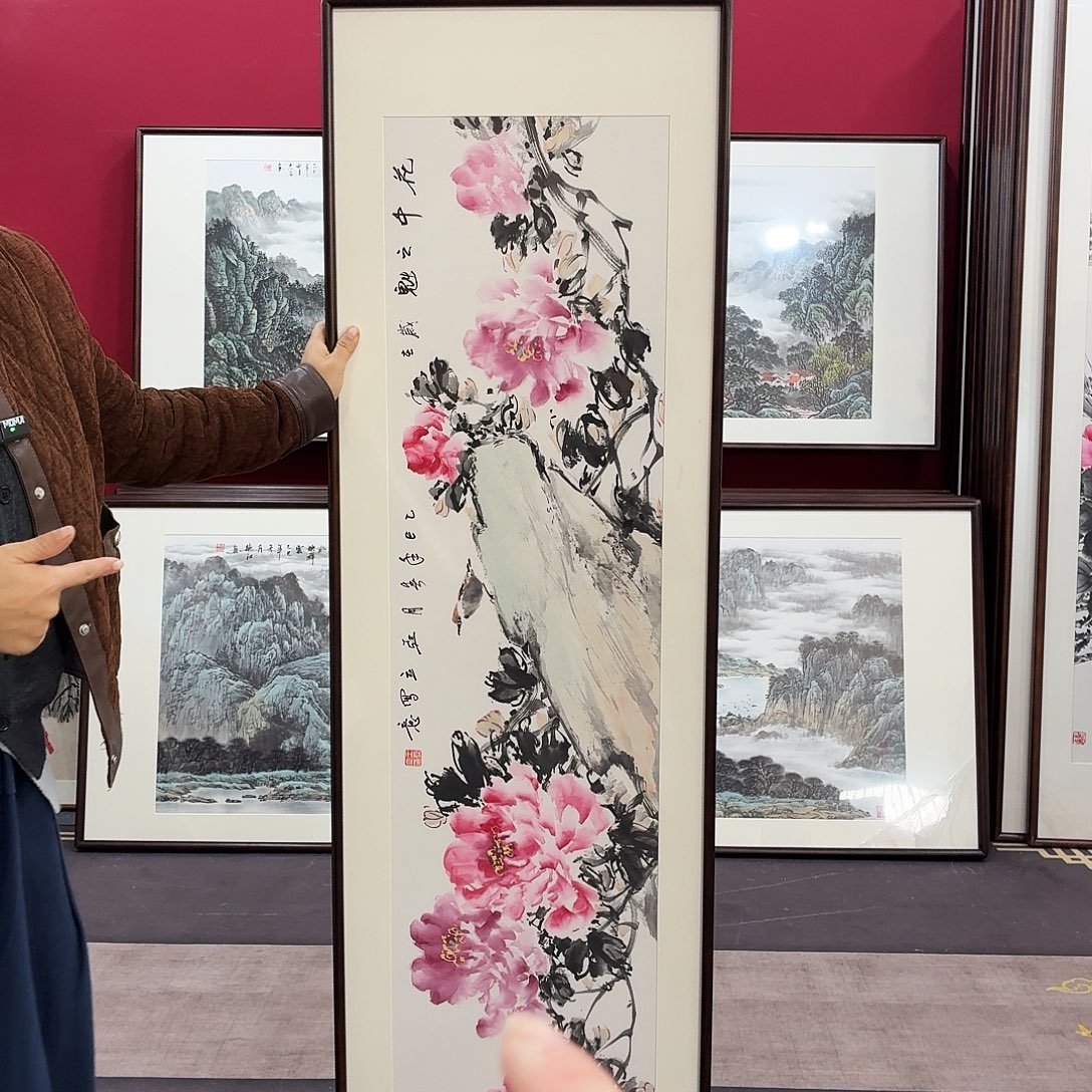 国画手绘作品160-45尺寸