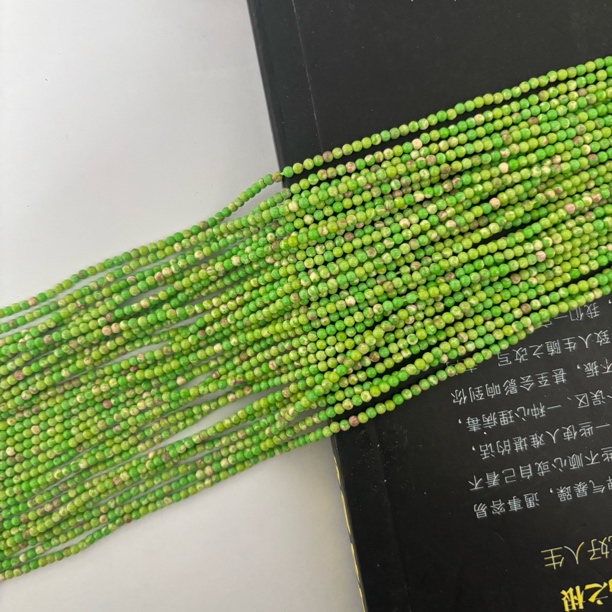 2mm圆珠松松色手工diy穿珠项链手链散珠发夹服装回纹饰品配件