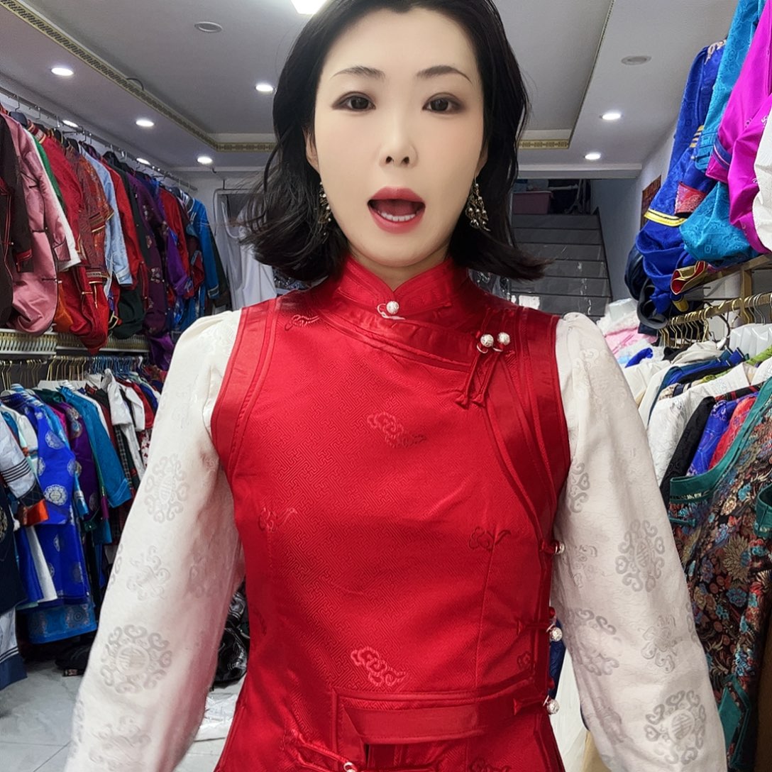红色立领马甲 L码