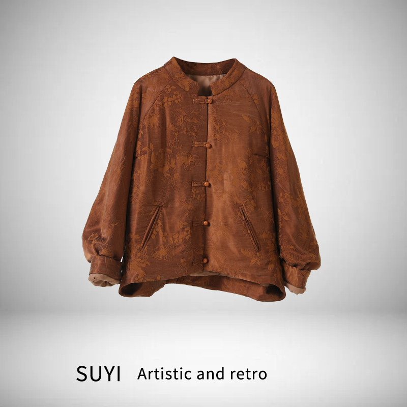 【SUYI原创高定】新款桑蚕丝落肩外套