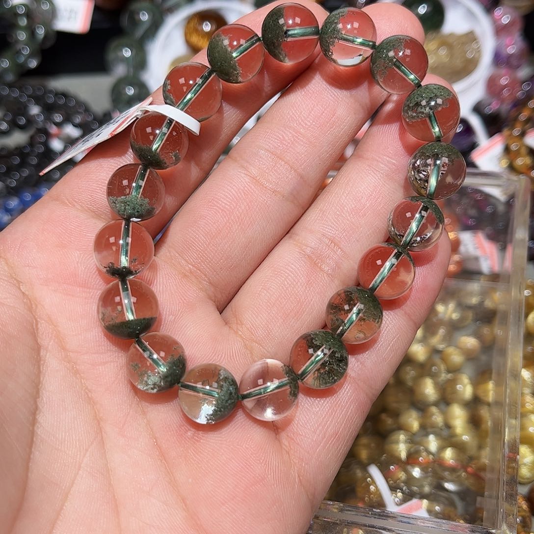水晶手链未镶嵌绿幽灵聚宝盆