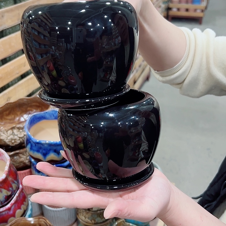 有孔.凑满10元发货多肉陶瓷花盆！