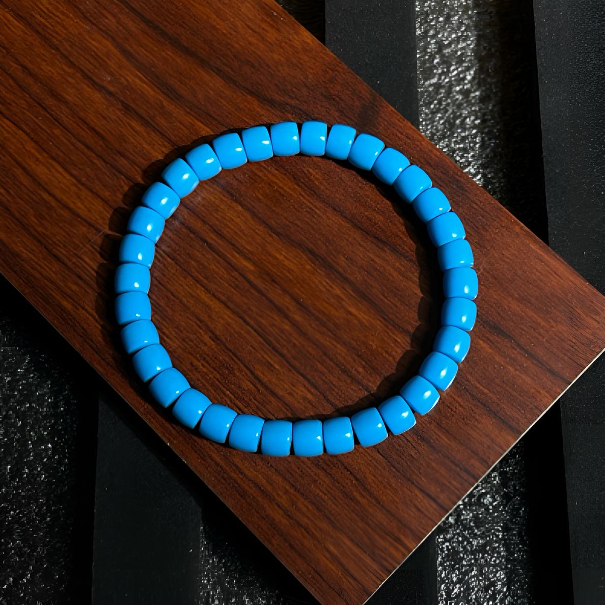 优化绿  松平替直切老型手串  暴力蓝色系