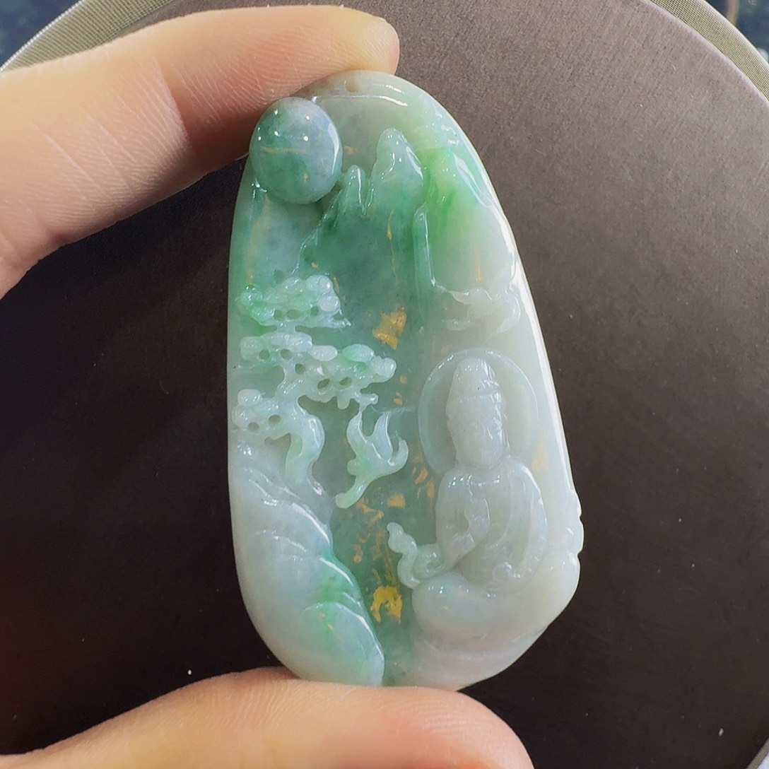 翡翠颈饰未镶嵌元*儿老坑