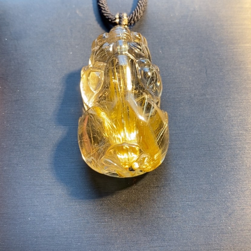 【闪购商品】水晶颈饰未镶嵌天然钛晶貔貅吊坠