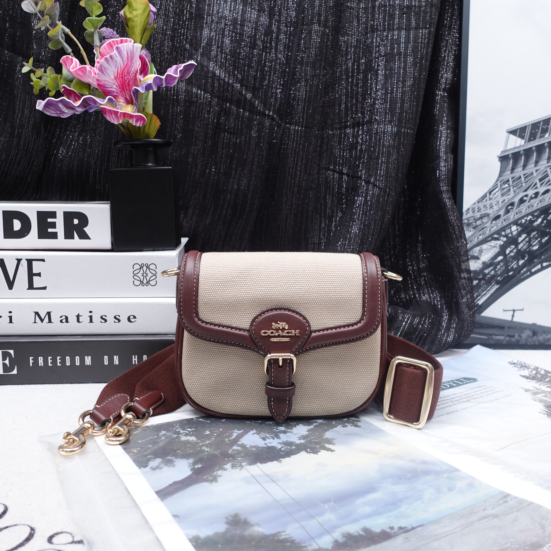 95新 COACH/蔻驰 单肩包/T10220319