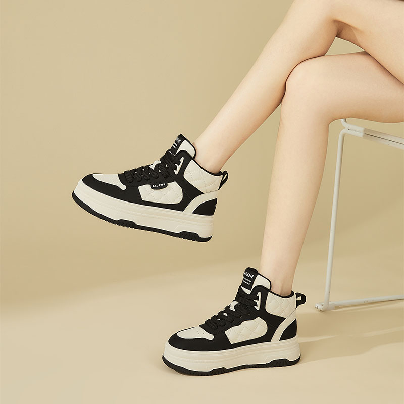 达芙妮棉鞋拼色休闲青春潮流春夏冬季棉靴/毛靴百搭时尚ins