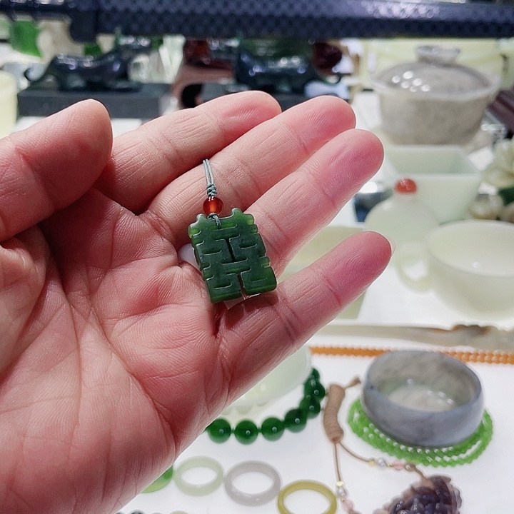 和田玉（碧玉）挂件未镶嵌