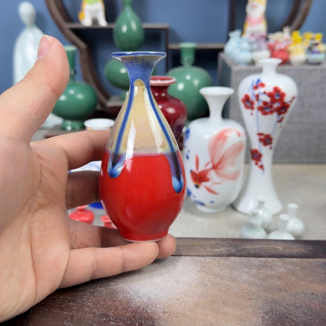 陶瓷手工小花器摆件