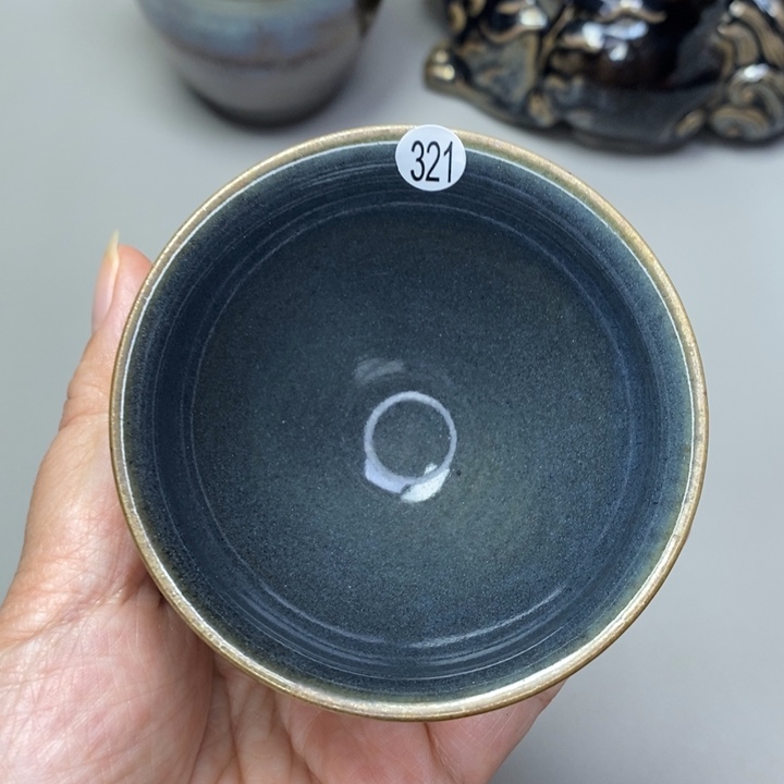 茶盏建窑建盏磨底柴烧主人杯