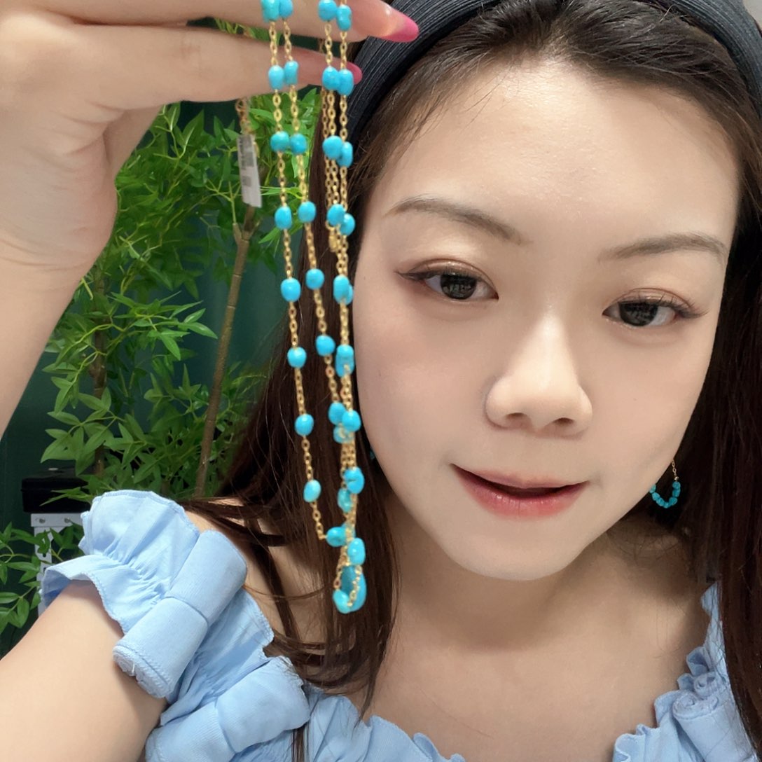 绿松石未镶嵌颈饰发货一件