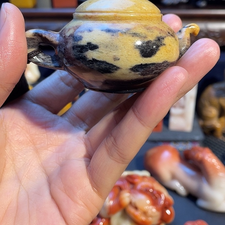 寿山石把件壶收藏送礼