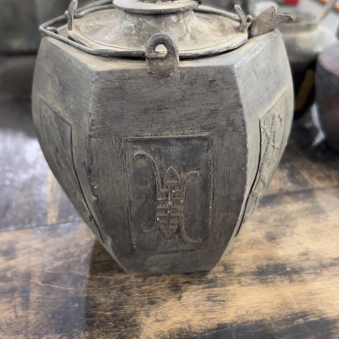 果***塑老民俗物件锡酒壶摆件1个